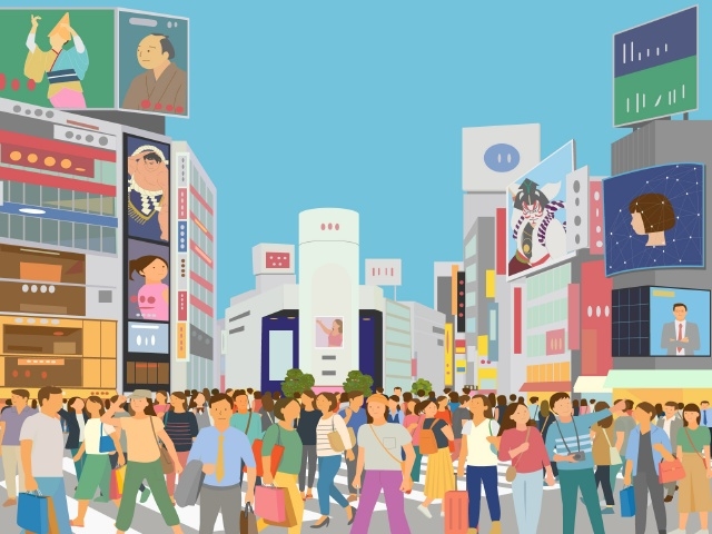 人の流れ